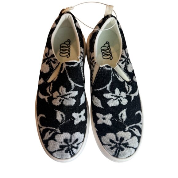 WOOLLOOMOOLOO Byron 39 EU Slip On Merino Wool Comfort Sneakers White Black - Picture 3 of 14